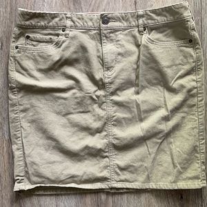 Eddie Bauer Tan Corduroy Skirt Size 8